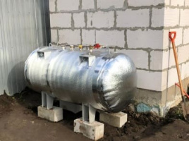 Наземный газгольдер 800 л с утеплением в Кашире